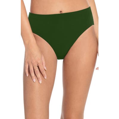 Robin Piccone Ava High Waist Bikini Bottoms, Green