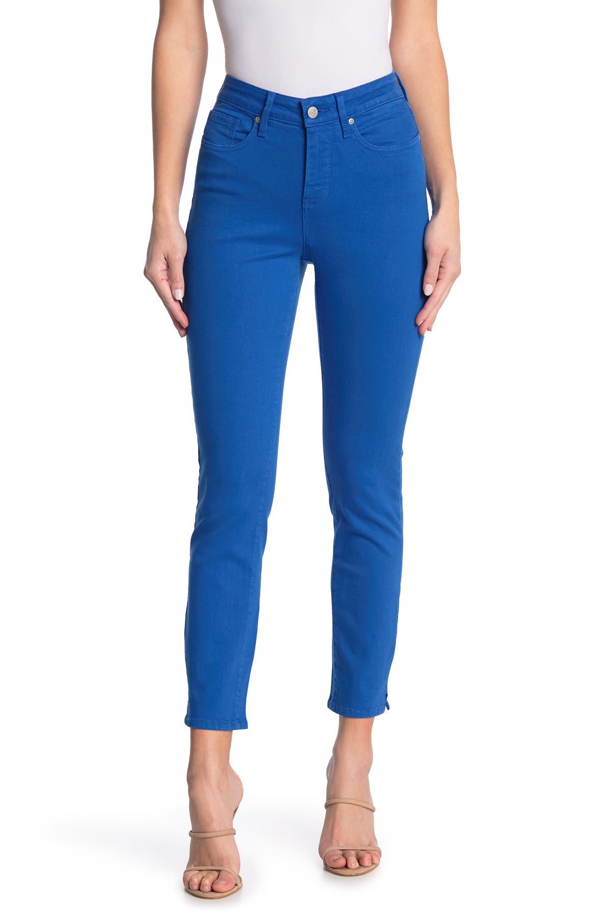 Nydj Alina Ankle Crop Skinny Jeans In Bright Blue5