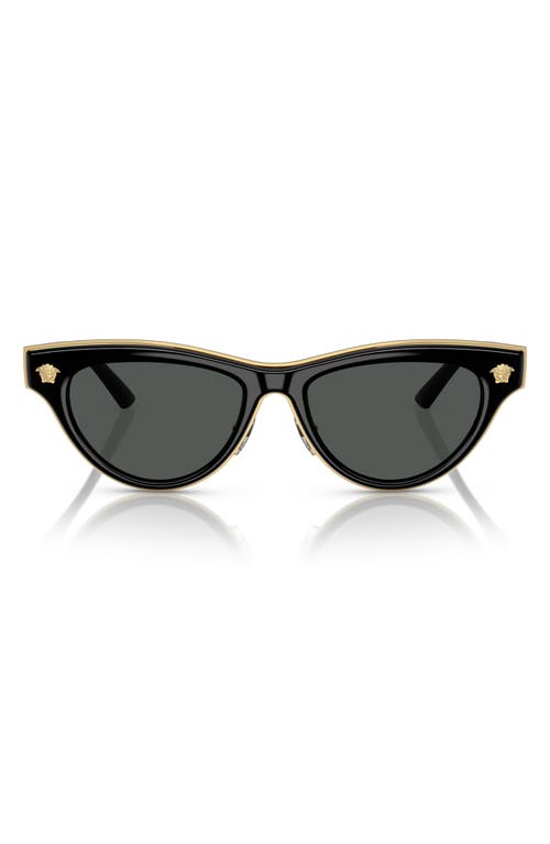 Shop Versace 52mm Cat Eye Sunglasses In Black