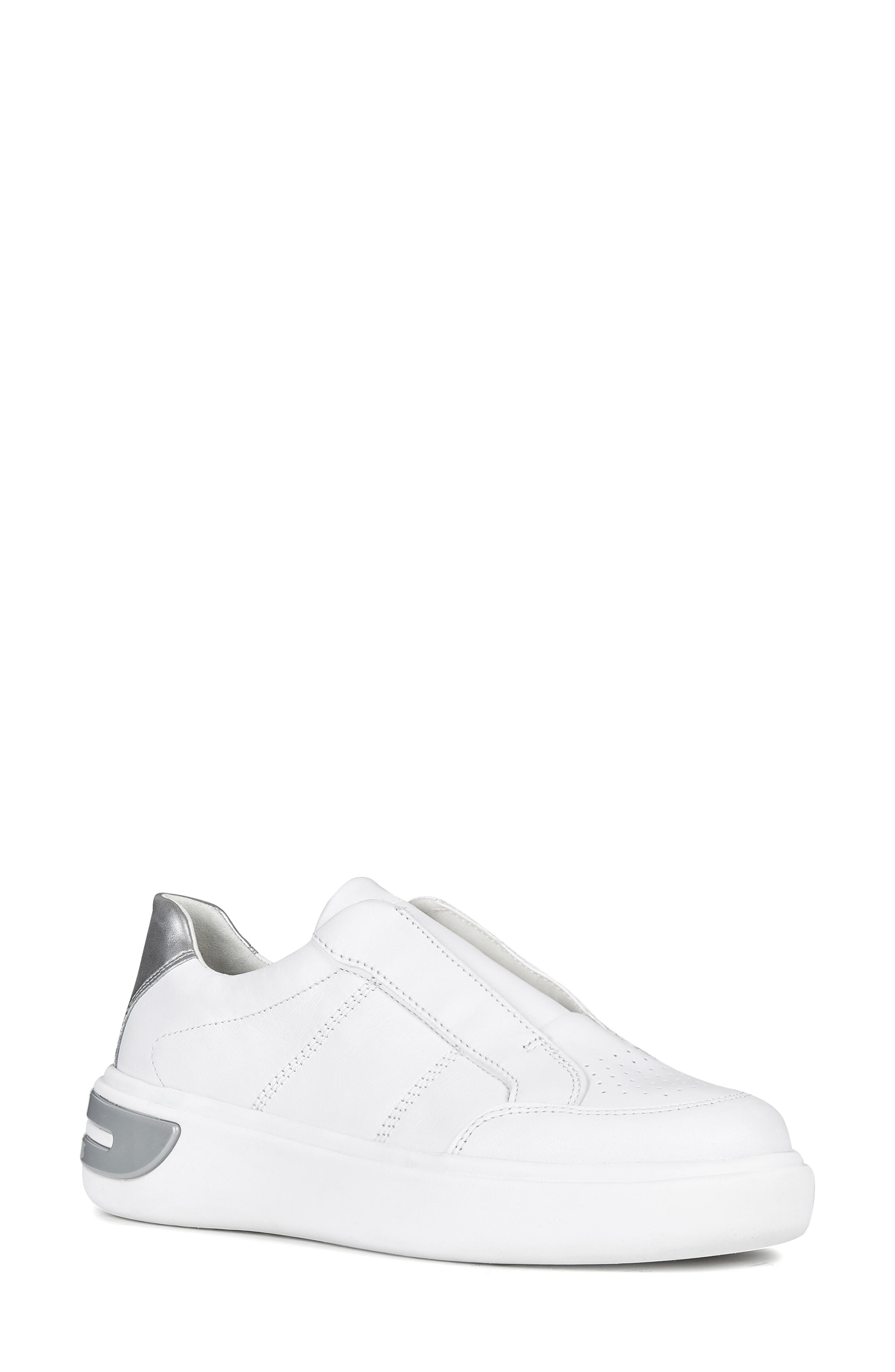 Geox Ottaya Leather Sneaker - White