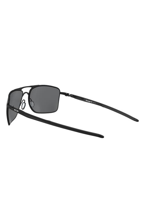 Oakley Gauge 8 62mm Oversize Prizm™ Polarized Pilot Sunglasses In Matte Black/prizm Black