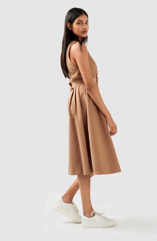 Belle & Bloom Miss Independence Midi Dress In Camel