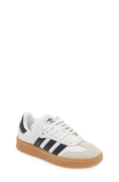 Adidas Originals Samba Lt Leather Low-top Sneakers In White/black/gum