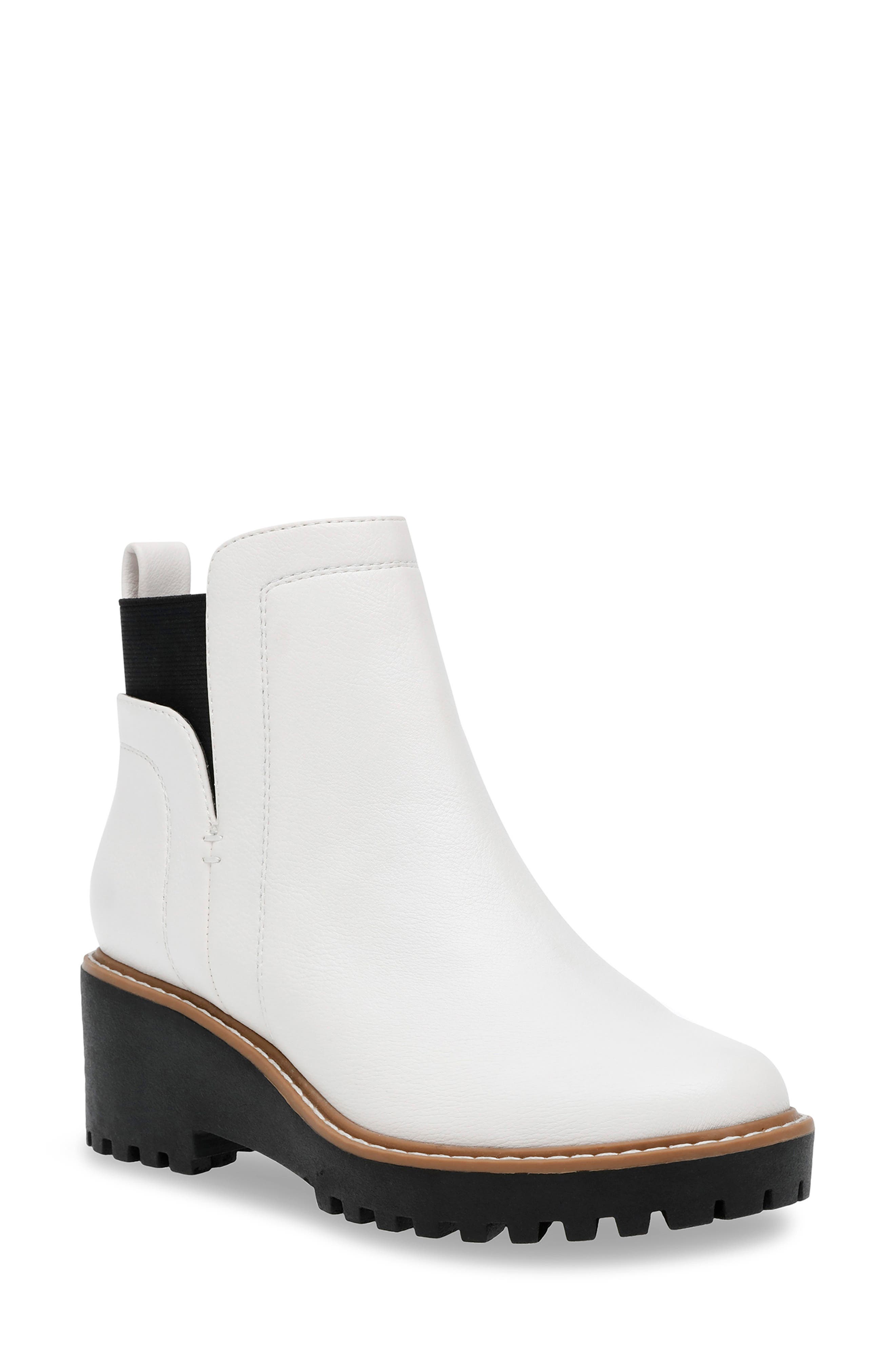 ankle boots white
