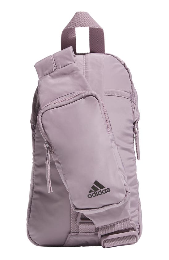 Shop Adidas Originals Essentials 2 Sling Crossbody Bag In Preloved Fig Purple/ Black