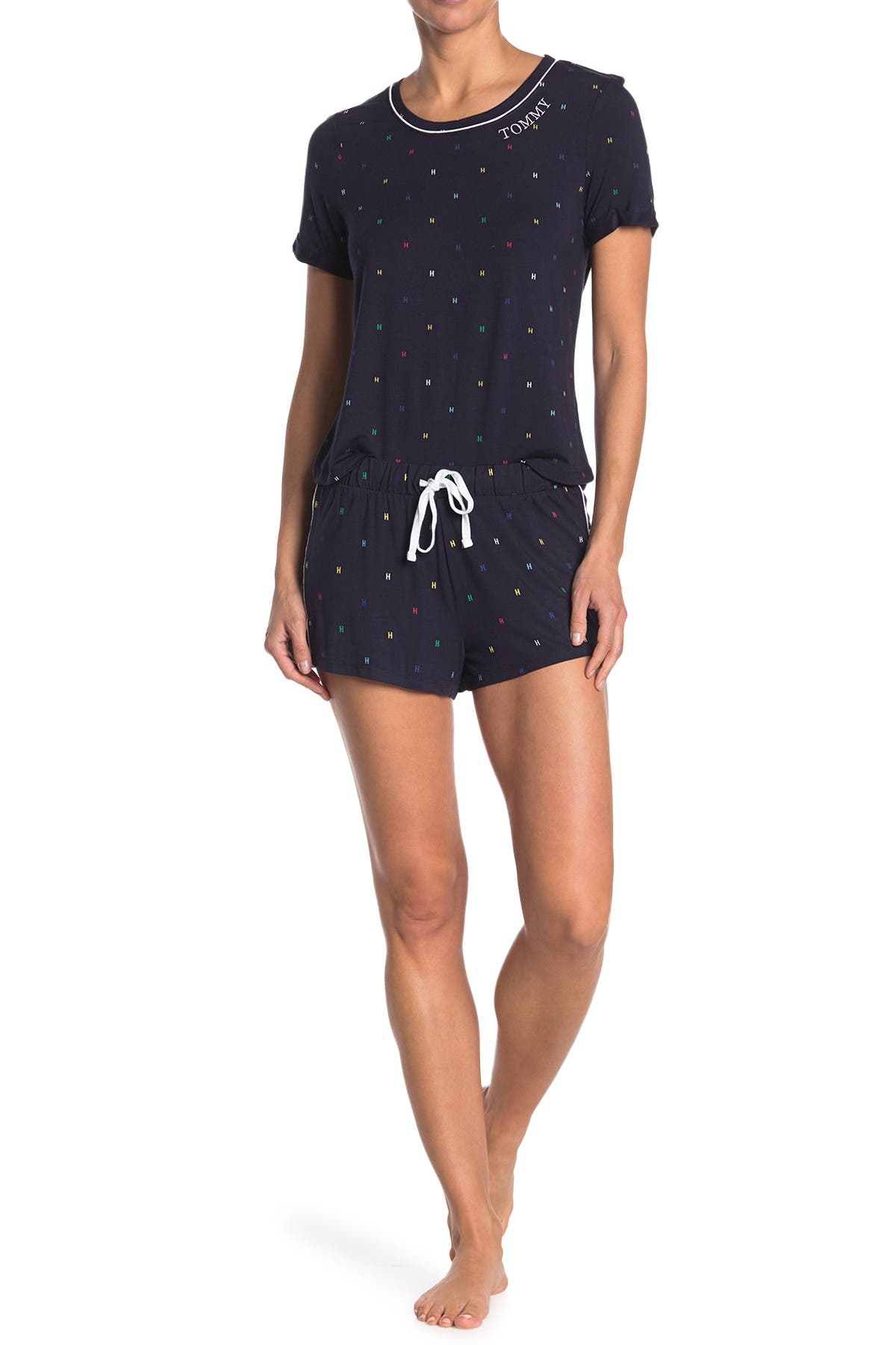 tommy hilfiger logo pajamas