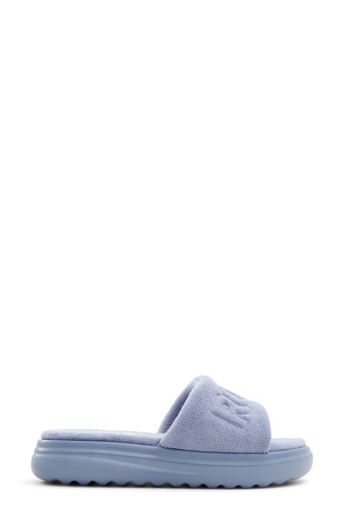 Shop Roxy Gelato French Terry Slide Sandal In Blue