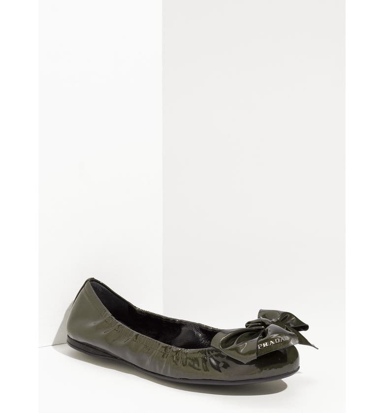 Prada Bow Trim Ballerina Flat | Nordstrom