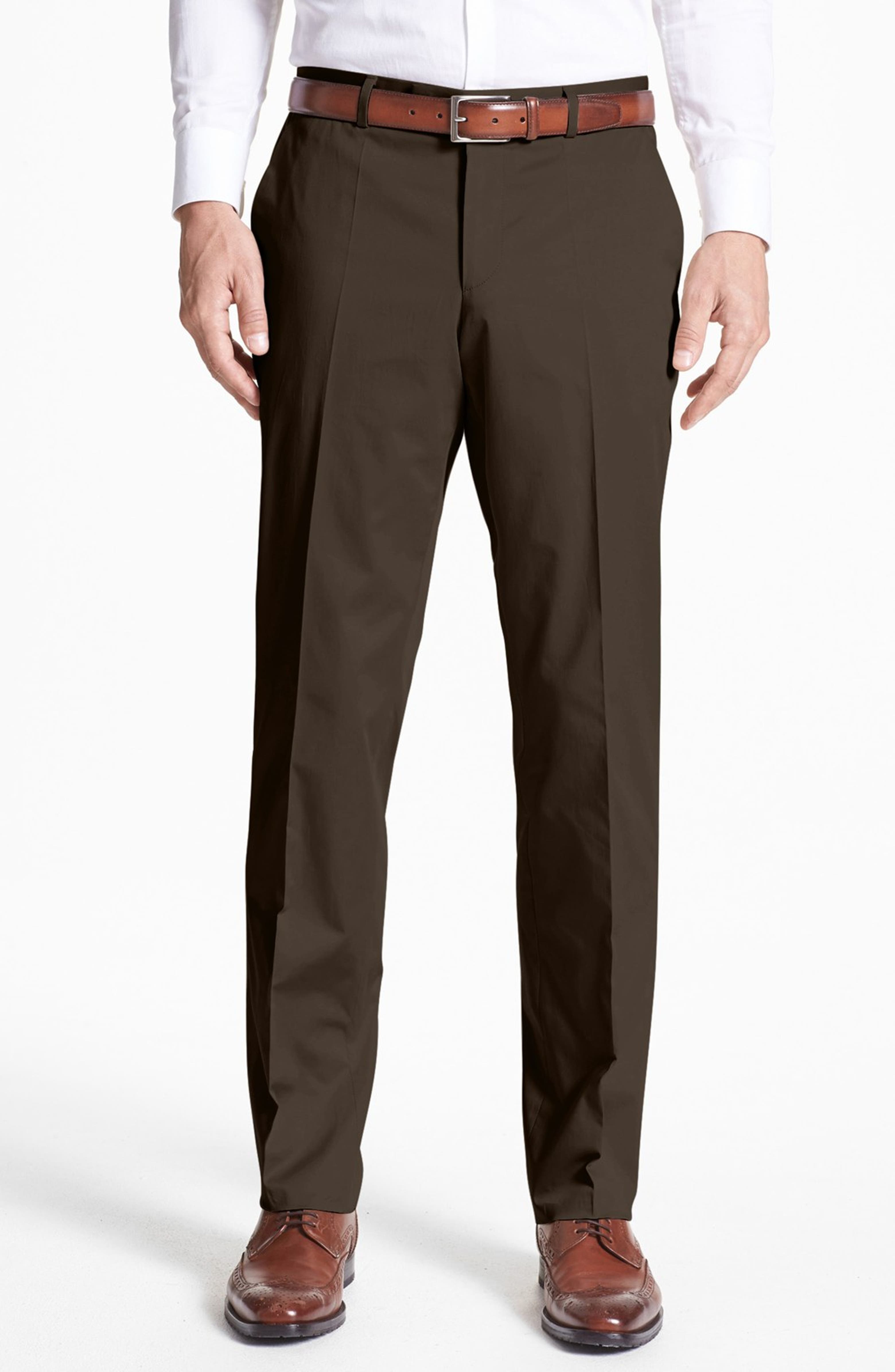BOSS HUGO BOSS 'Sharp US' Flat Front Trousers | Nordstrom