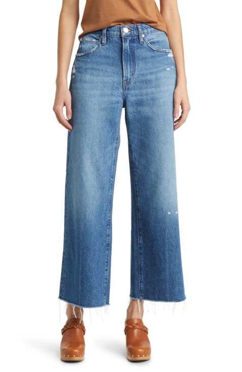 The Relaxed Raw Hem Straight Leg Jeans
