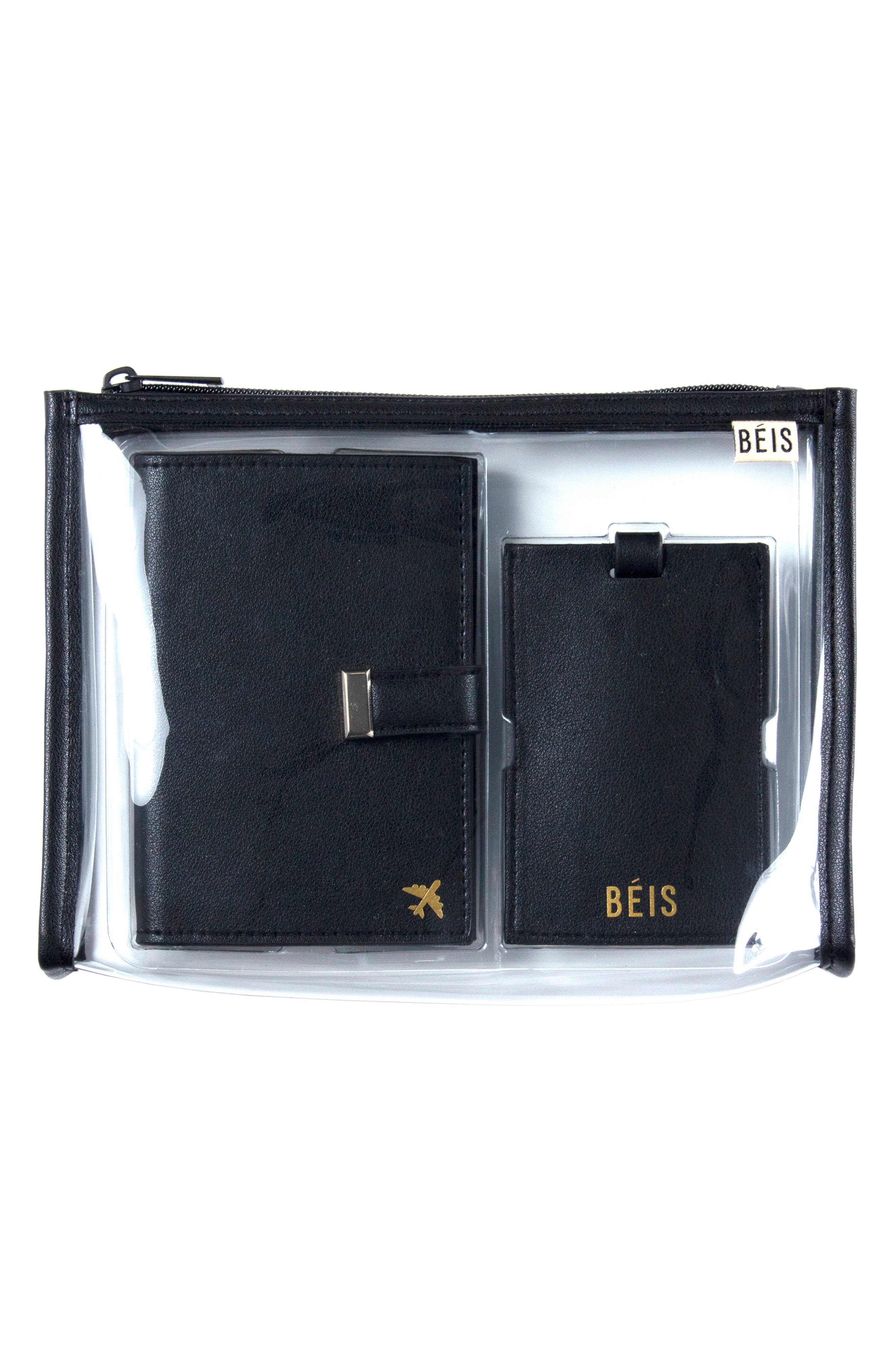 travel wallet and luggage tag set