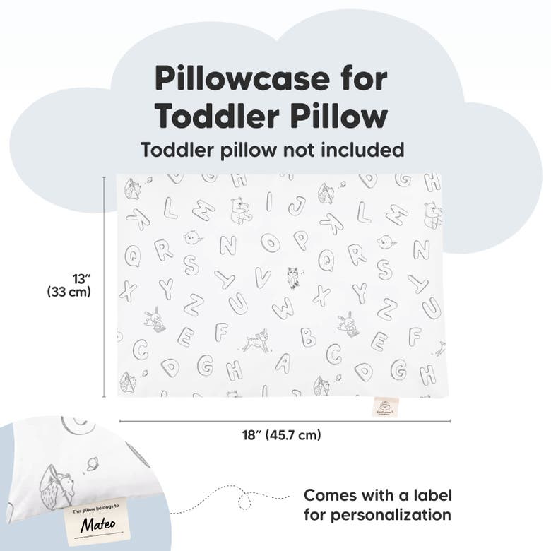 Shop Keababies Printed Toddler Pillowcase 13x18" In Abc Land