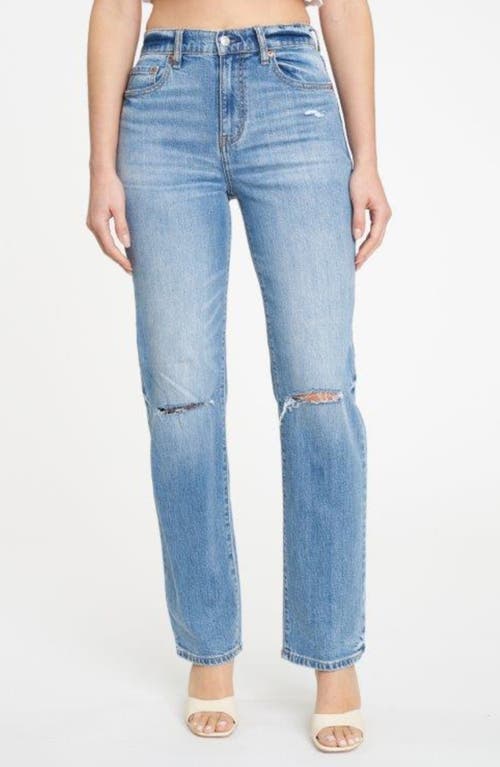 Sundaze Ripped High Waist Dad Jeans in Fools Gold