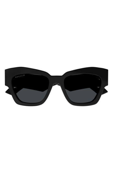55mm Polarized Cat Eye Sunglasses