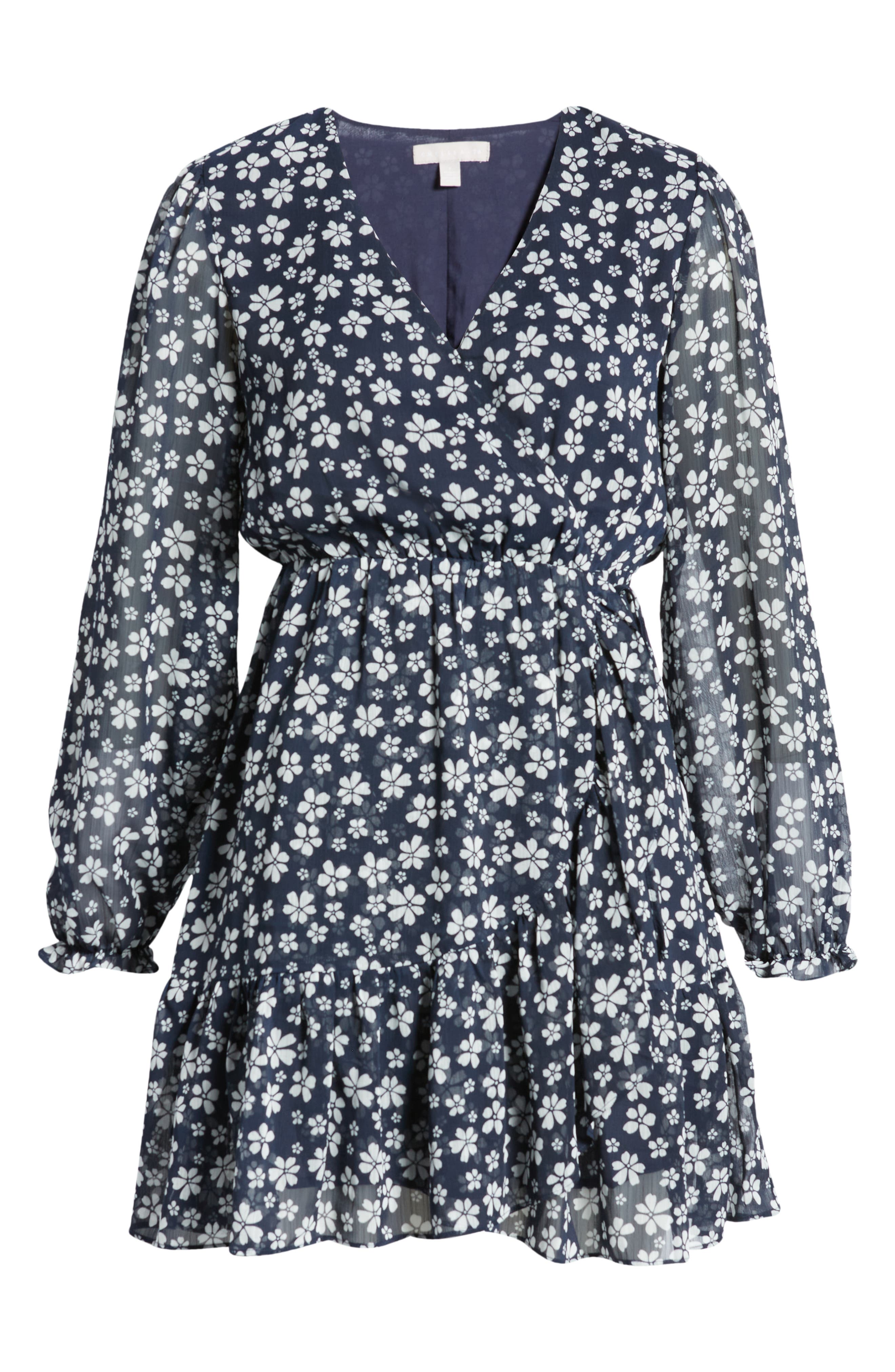 Chelsea28 Floral Long Sleeve Chiffon 