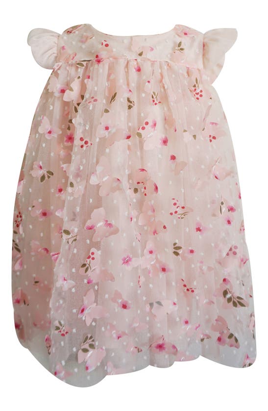 Shop Popatu 3d Butterfly Party Dress In Peach