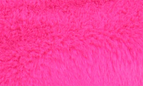 Shop Widgeon Kids' Faux Fur Varsity Bomber Jacket (toddler & Little Girl0 In Hot Pink Puff