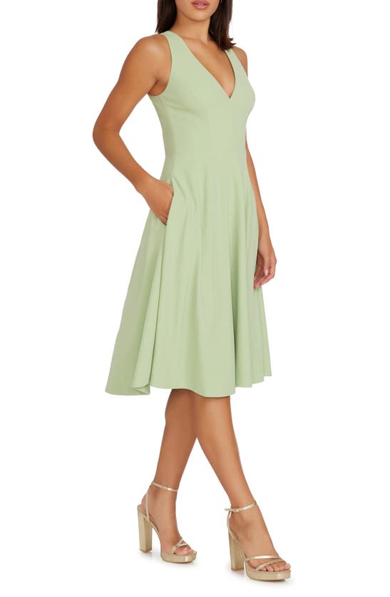 Shop Dress The Population Catalina Fit & Flare Cocktail Dress In Sage