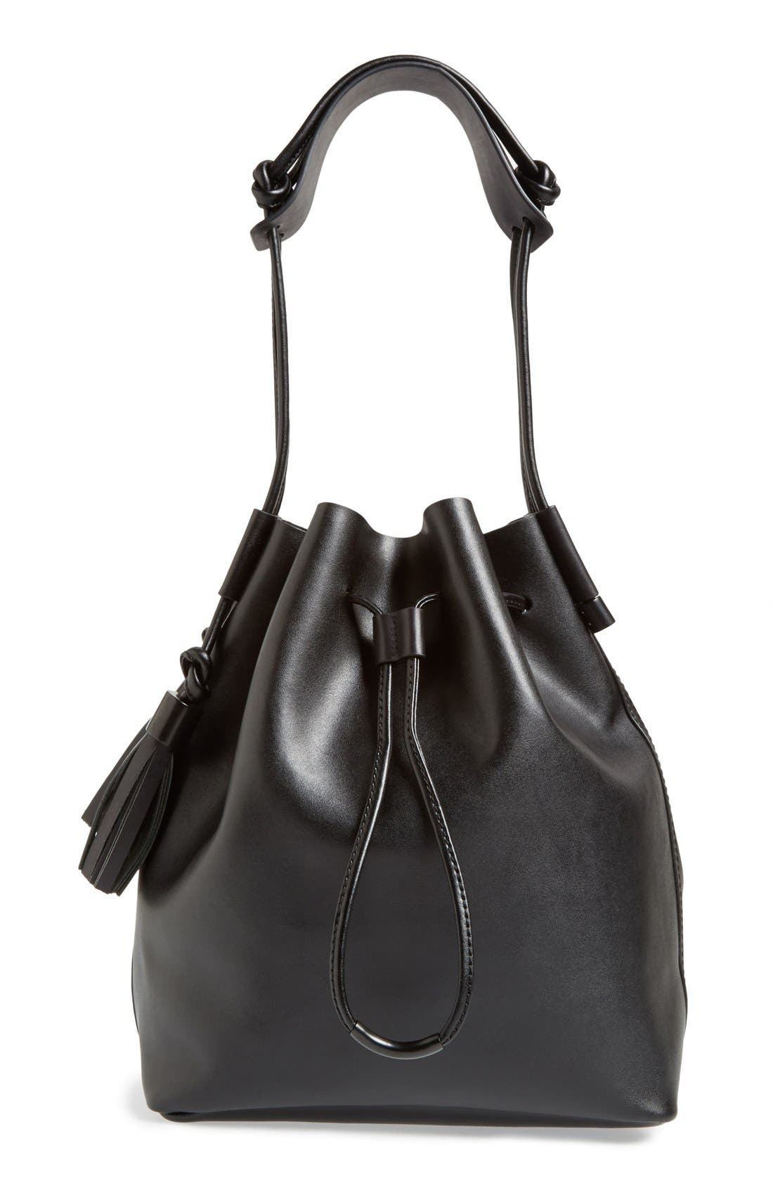 vince camuto drawstring bucket bag