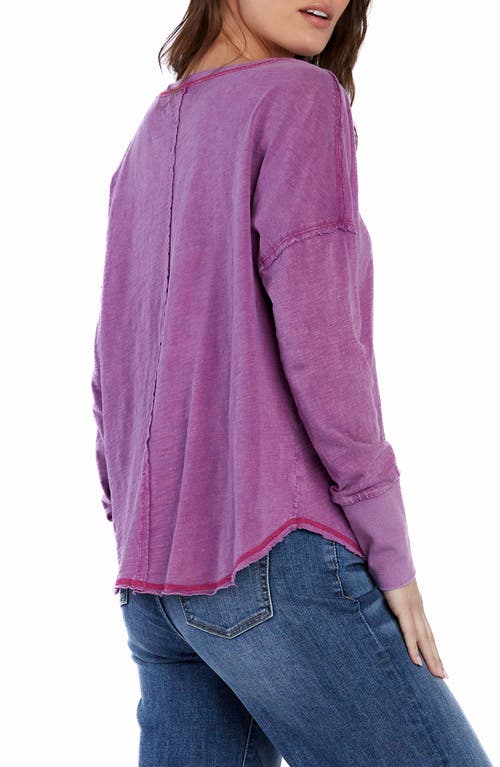 Billy T Parker Cotton Henley In Berry