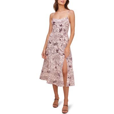 Astr The Label Keilani Sleeveless Midi Dress, Pink