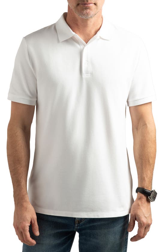 Shop Hypernatural Matterhorn Supima® Cotton Blend Polo In White