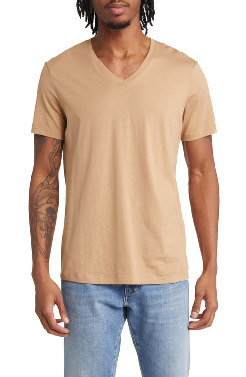 Armani Exchange V-Neck T-Shirt in Tannin