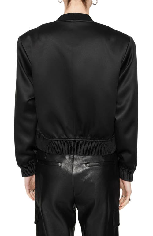 Rebecca Minkoff Lucy Bomber Jacket In True Black