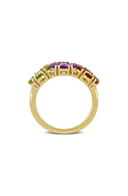 Delmar Amethyst, Citrine & Peridot Floral Ring In Multi