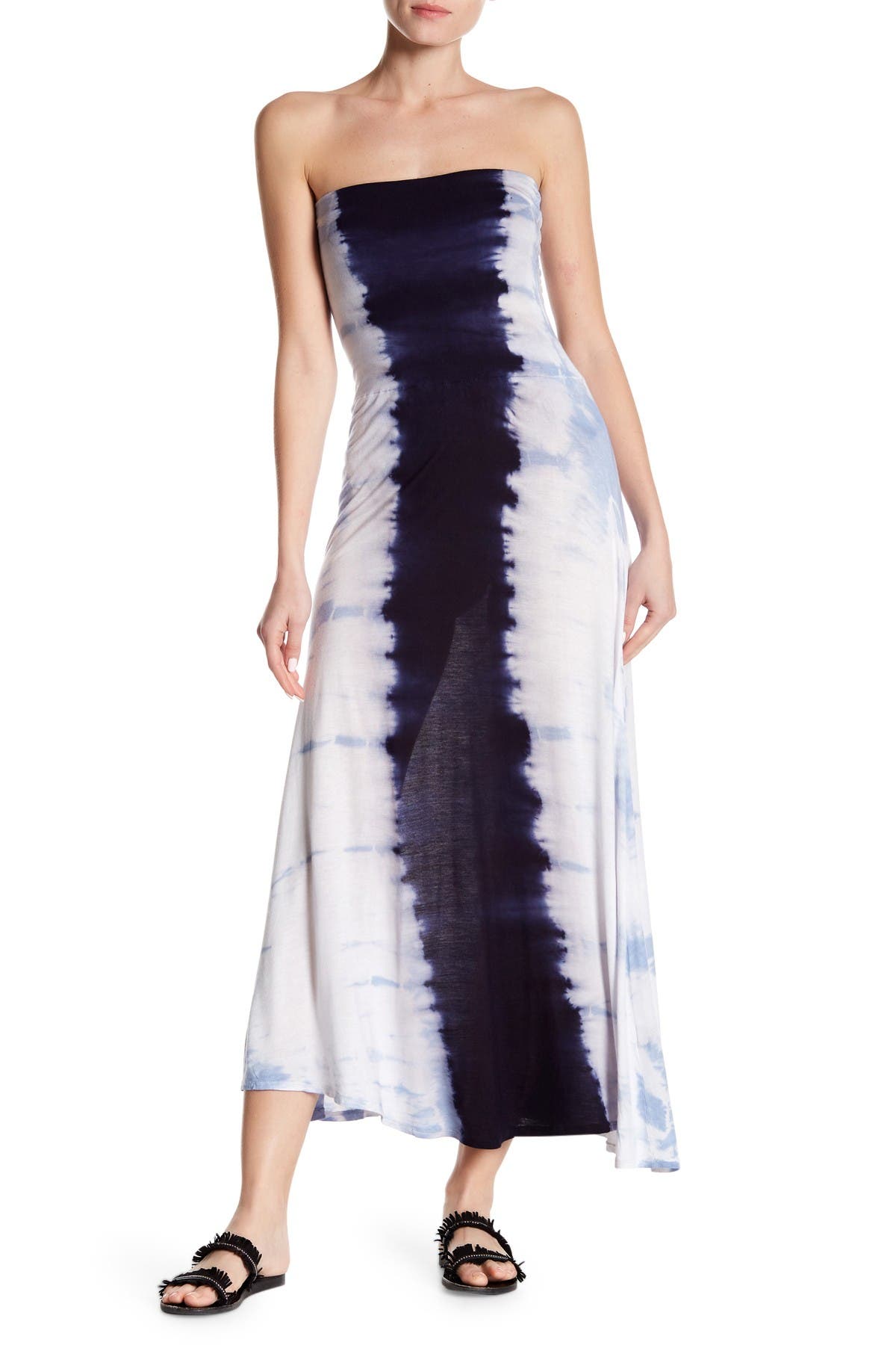 boho strapless maxi dress