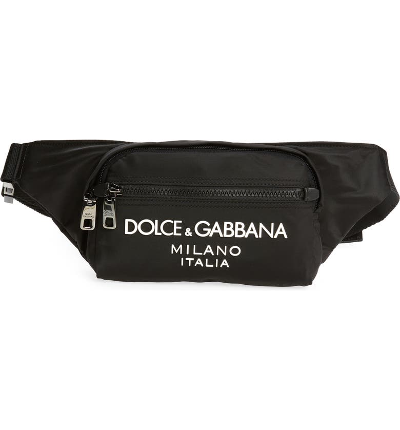 Dolce&Gabbana Rubber Logo Nylon Belt Bag | Nordstrom