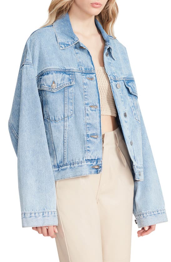 STEVE MADDEN SIENNA OVERSIZE DENIM BOYFRIEND JACKET