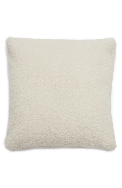 Apparis Nitai Vegan Recycled Polyester Blend Faux Shearling Accent Pillow in Blanc at Nordstrom