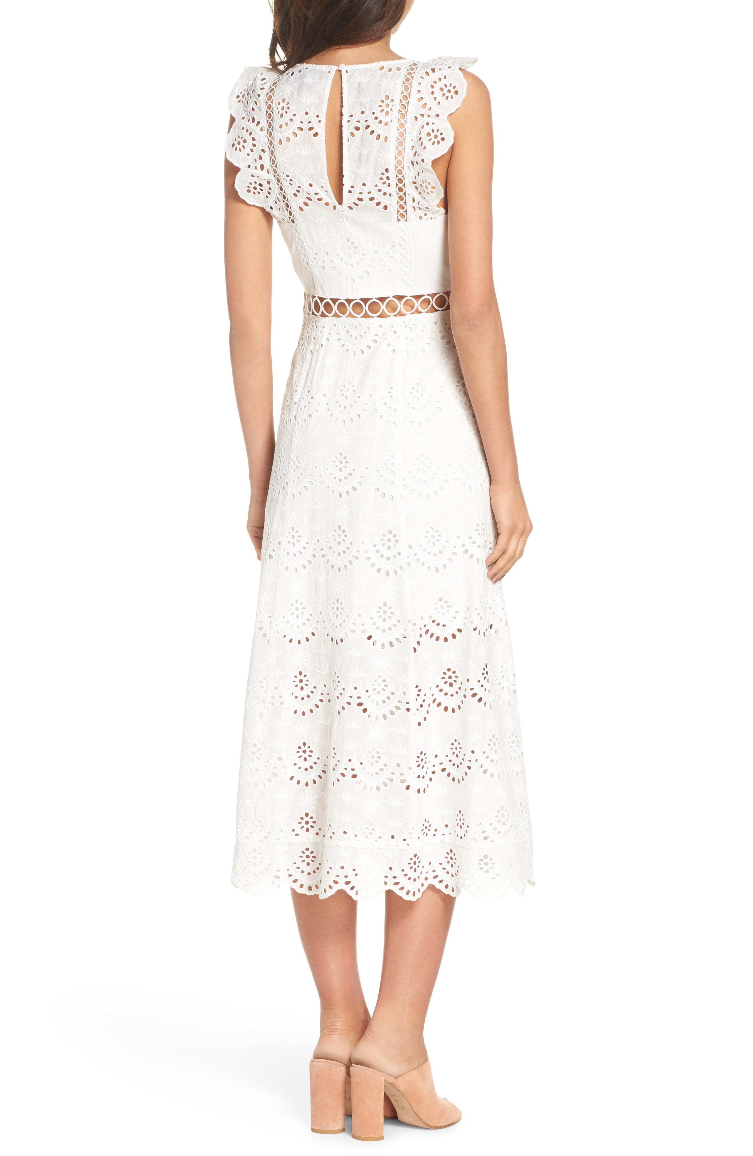 sam edelman eyelet midi dress