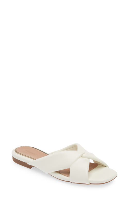 Cerise Slide Sandal in Ivory Egret