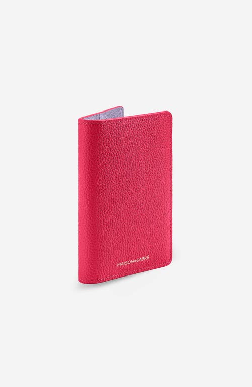 Maison De Sabre Maison De Sabré Leather Passport Holder In Fuchsia Lavender