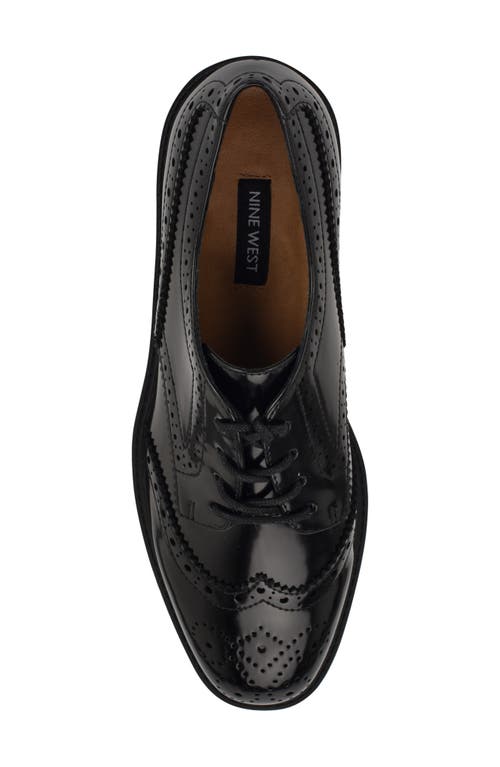 Shop Nine West Resttin Wingtip Platform Derby In Black