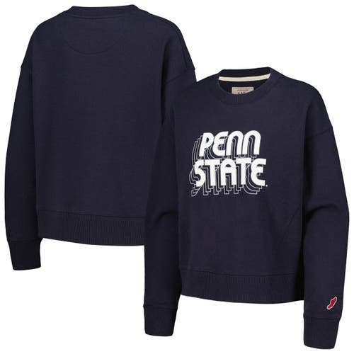 Women's League Collegiate Wear Heather Gray Penn State Nittany Lions  Intramural Midi Seal Tri-Blend T