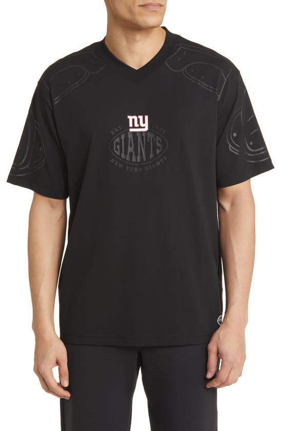 Hugo Boss Boss X Nfl Tackle Graphic T-shirt In New York Giants Black