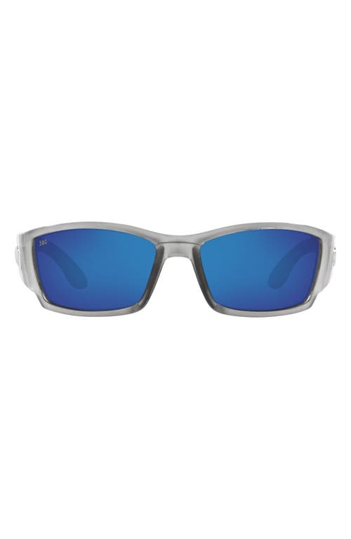 UPC 097963464697 product image for Costa Del Mar 61mm Polarized Wraparound Sunglasses in Matte Silver at Nordstrom | upcitemdb.com
