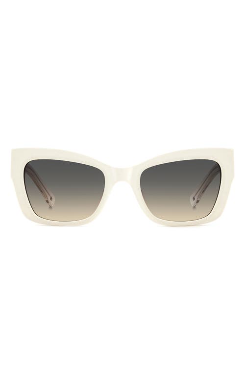 Kate Spade New York 53mm valeria/s cat eye sunglasses in White/Brown Ochre at Nordstrom