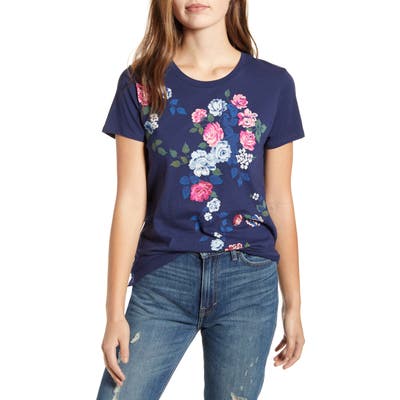 Lucky Brand Floral Print Tee, Blue