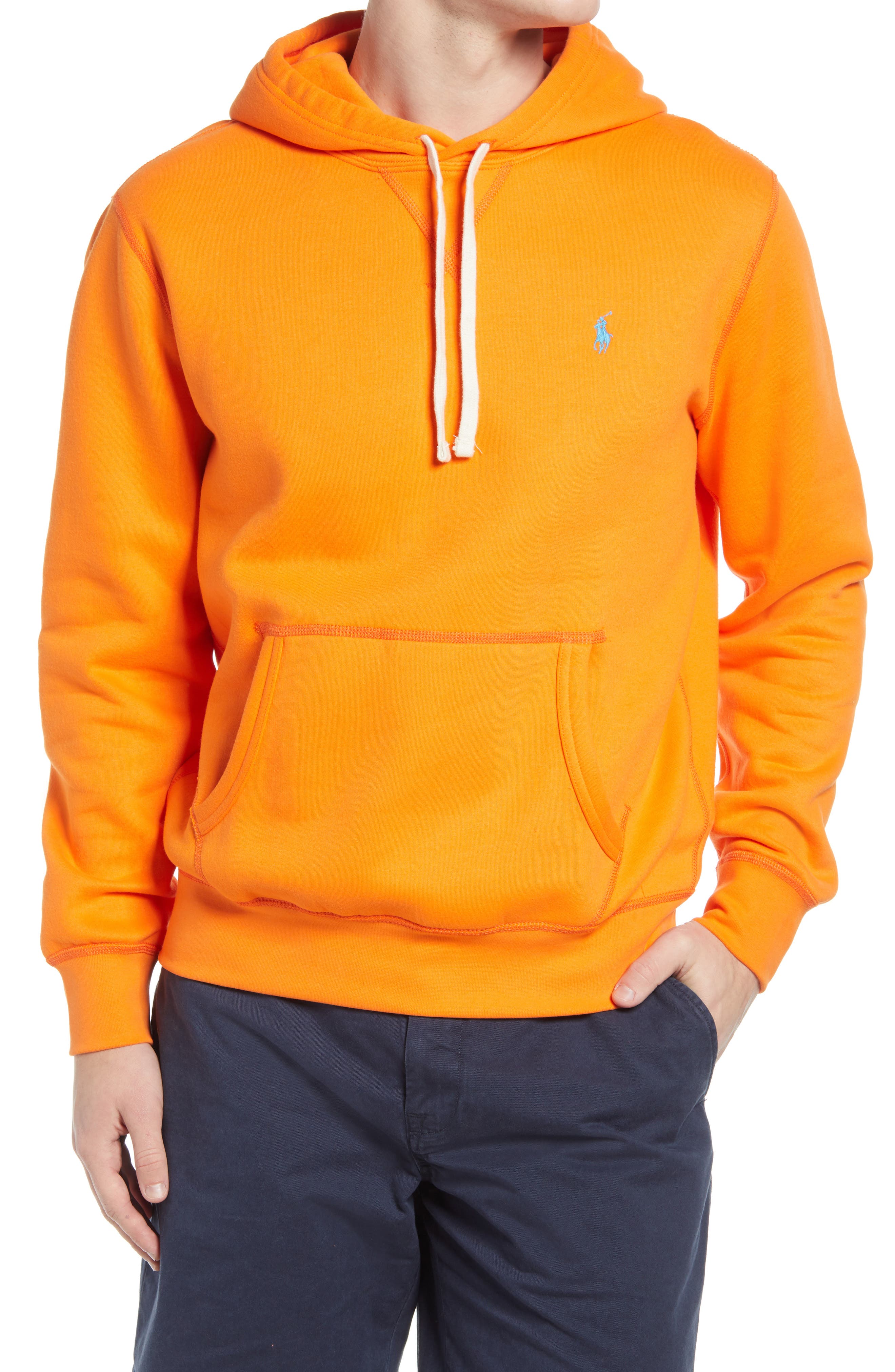 orange ralph lauren hoodie