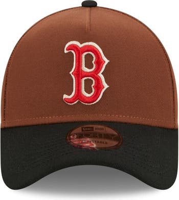 New Era Curved Brim 9FORTY A Frame Harvest Boston Red Sox Brown and Black Snapback Cap