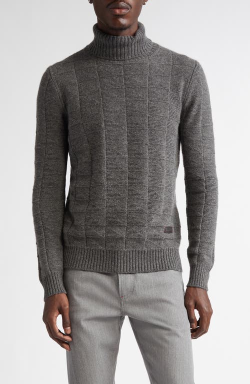 ISAIA Cashmere Turtleneck Sweater in Dark Grey 