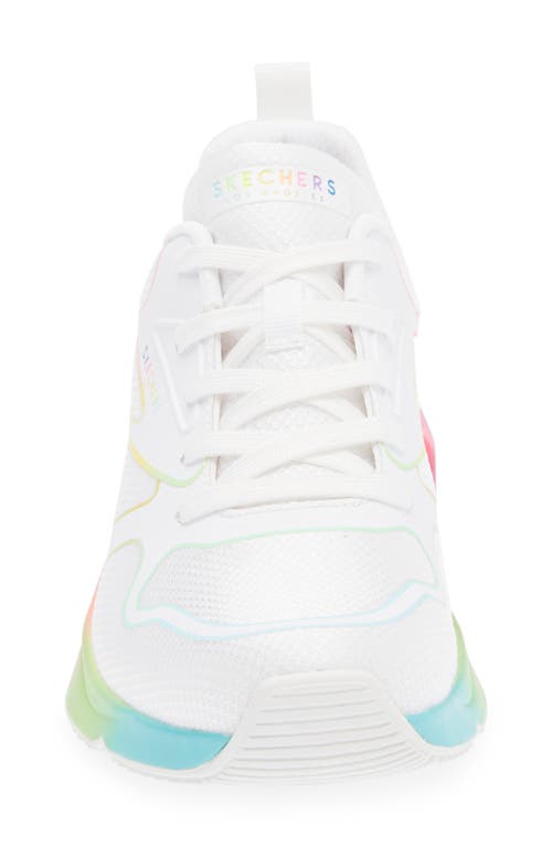 Shop Skechers Tres-air Uno Rainbow Roads Sneaker In White/multi