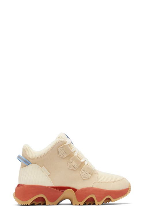 Sorel Kinetic Impact Caribou Plus Waterproof Sneaker Bootie In Honey White/sanguine
