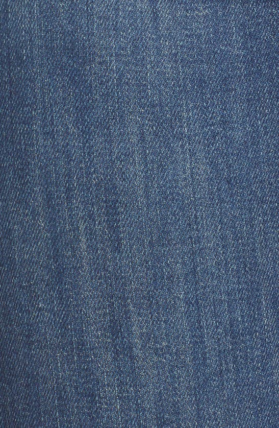 Dl1961 Patti High Waist Raw Hem Straight Leg Jeans In Dark Frayed Vintage