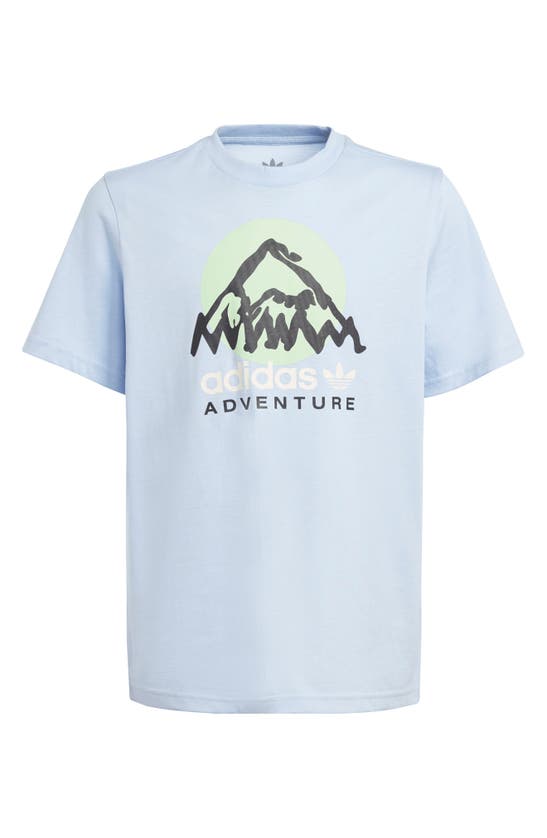 Adidas Originals Adidas Little Kids' And Kids' Originals Adventure T-shirt In Light Blue