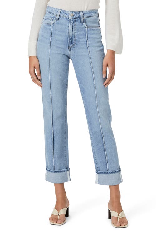 PAIGE Noella Pintuck High Waist Cuffed Ankle Jeans Malo at Nordstrom,